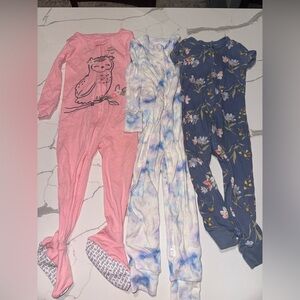 Three Pairs Toddler Girls Pajamas